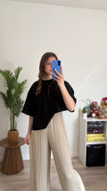 Pantalon plissé Pauline beige
