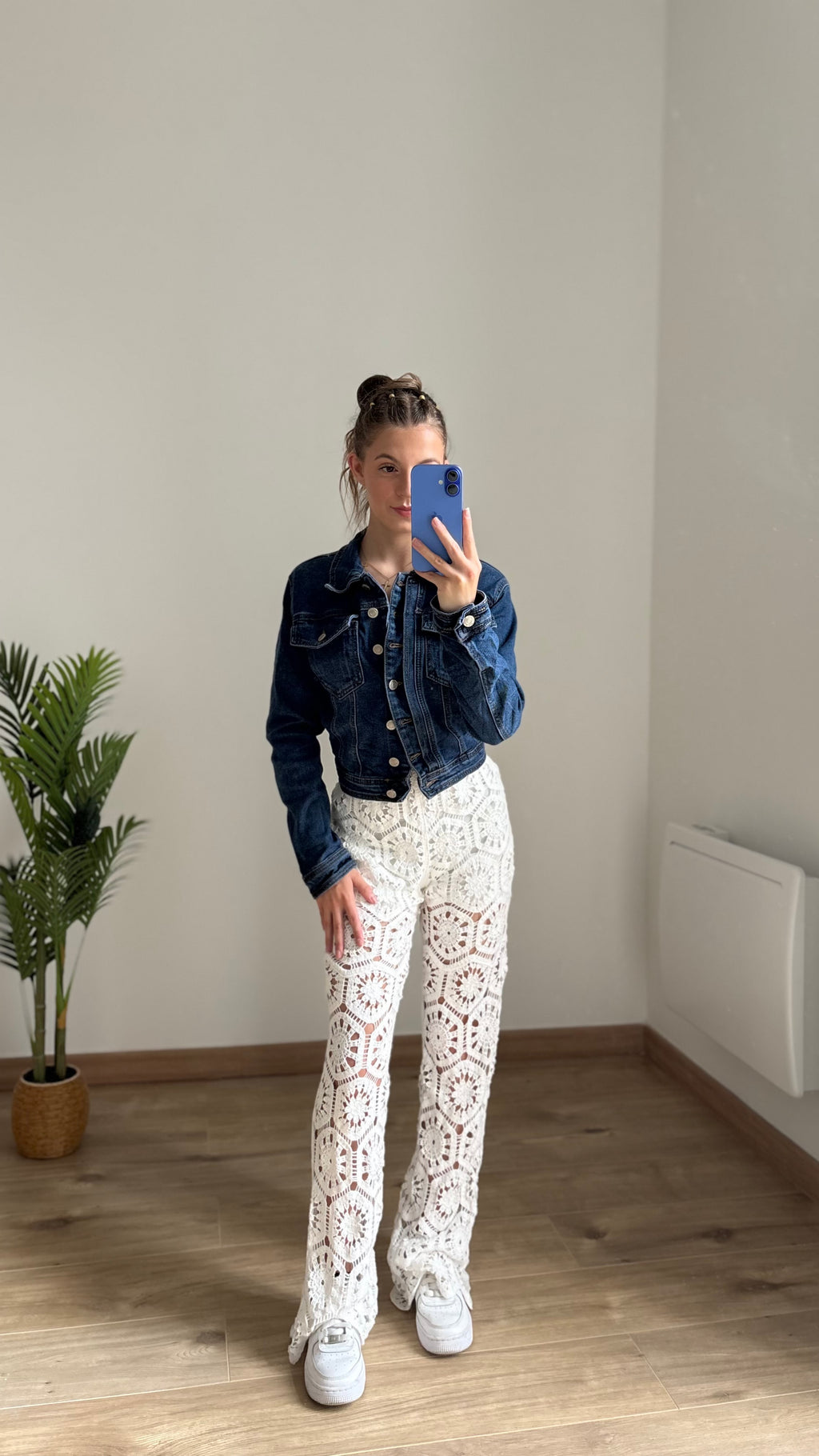 Pantalon dentelle Nina blanc