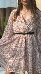 Robe à fleurs Marina rose