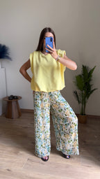 Pantalon plissé Laly vert
