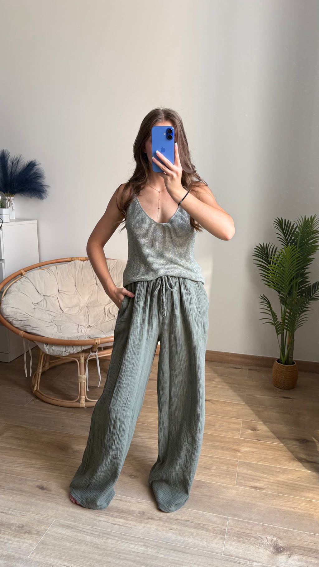 Pantalon gaze de coton