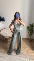 Pantalon gaze de coton