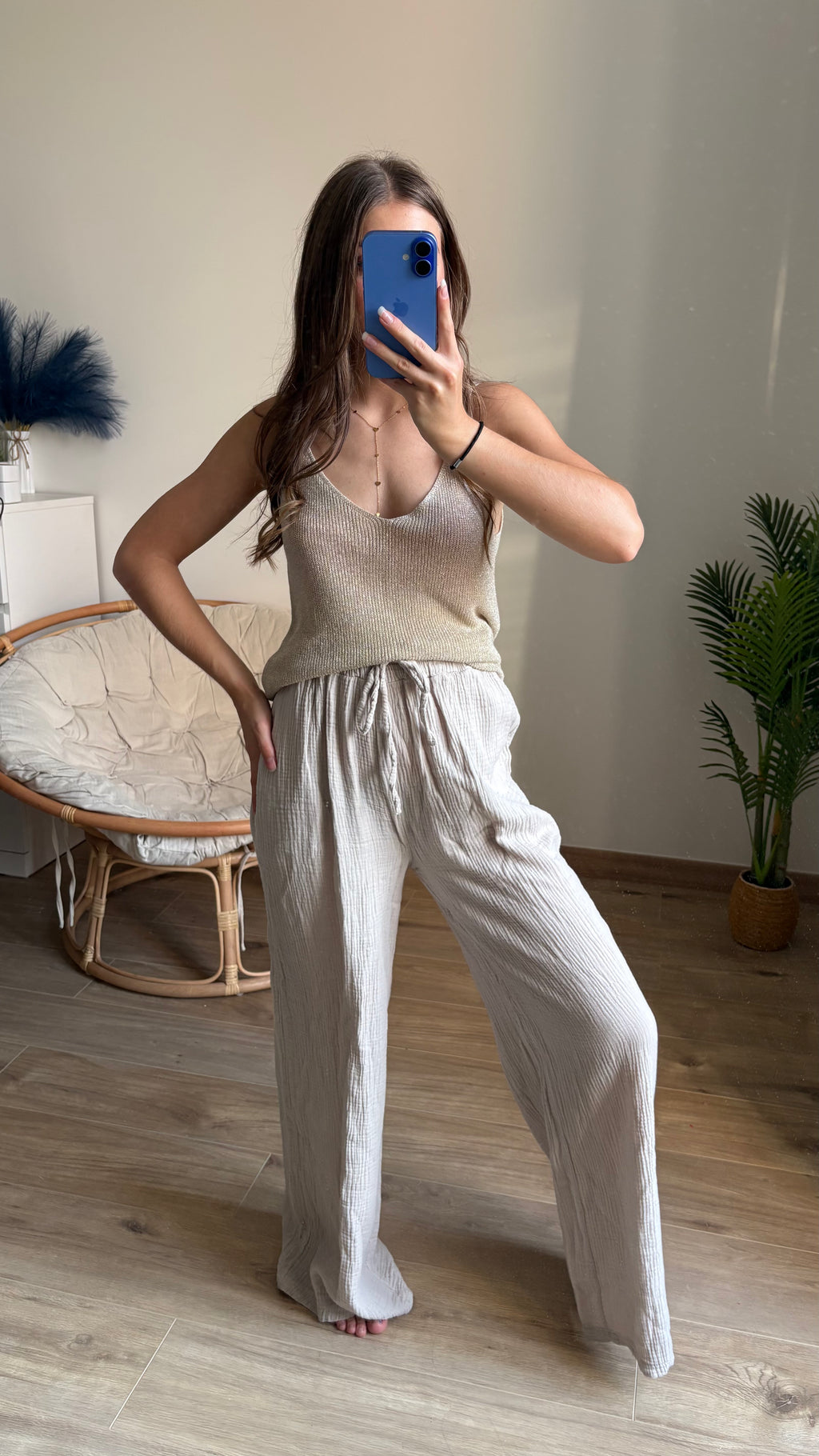 Pantalon gaze de coton