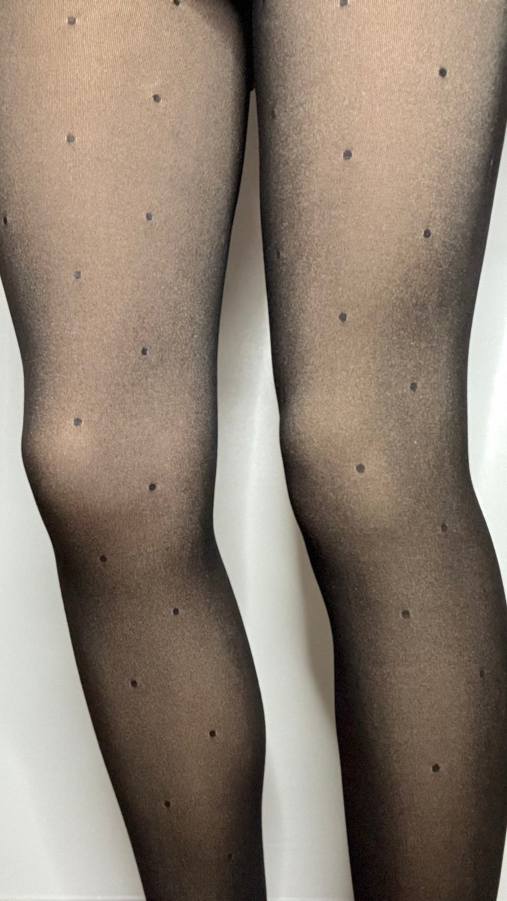 Collant polaire à pois faux transparent