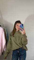 Pull céleste vert