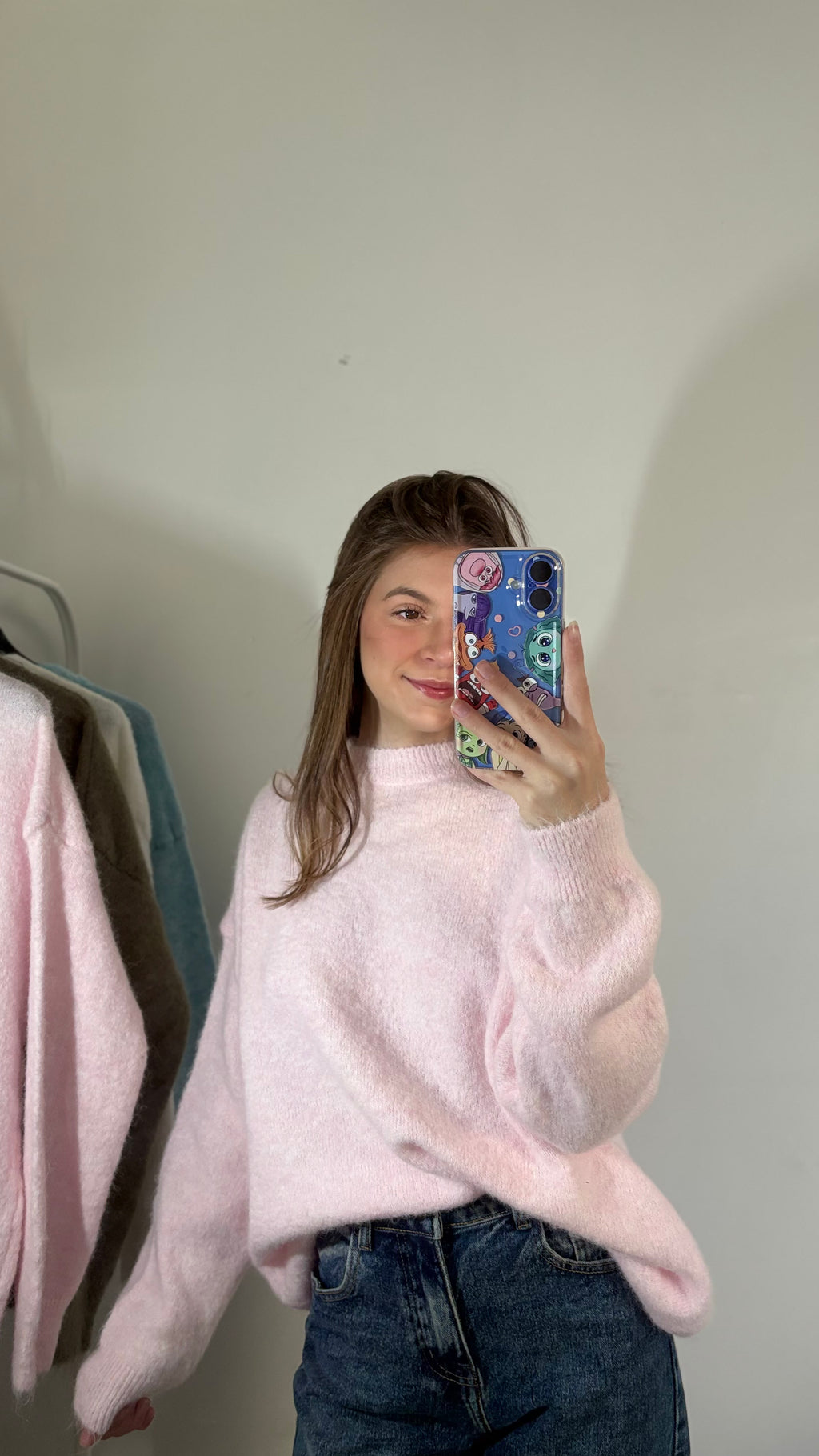 Pull céleste rose