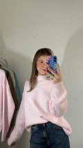 Pull céleste rose