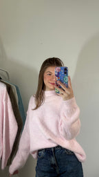 Pull céleste rose